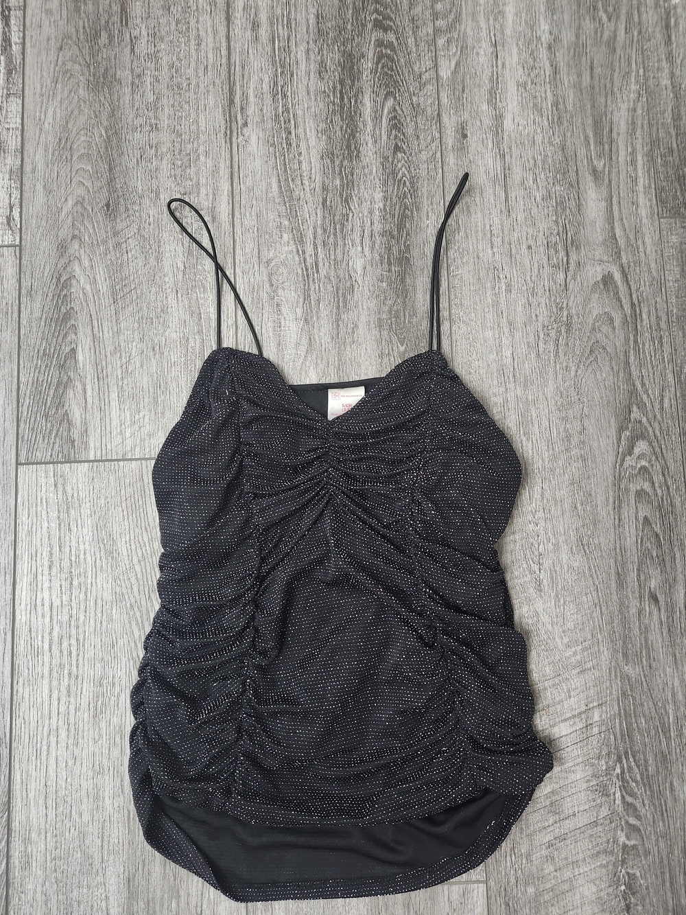 Black Sparkly Spaghetti Strap Tank